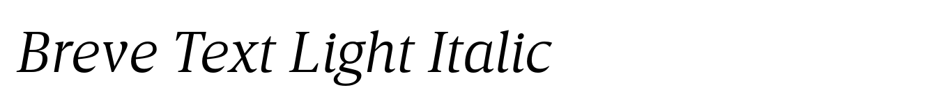 Breve Text Light Italic